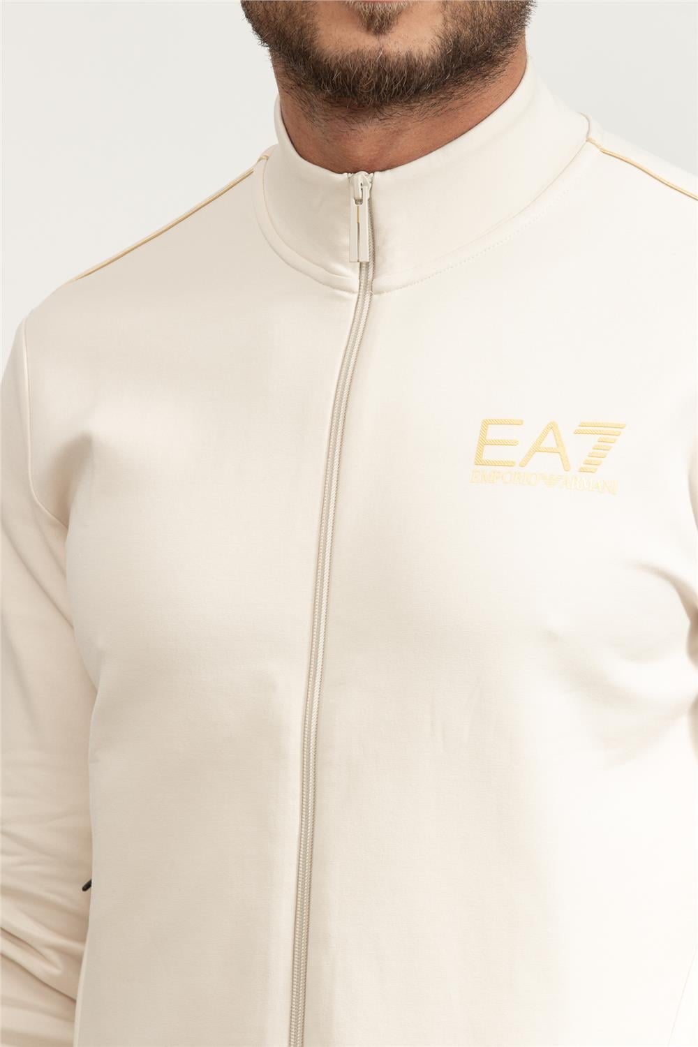 EA7 Erkek Fermuarlı Sweatshirt Çok Renkli