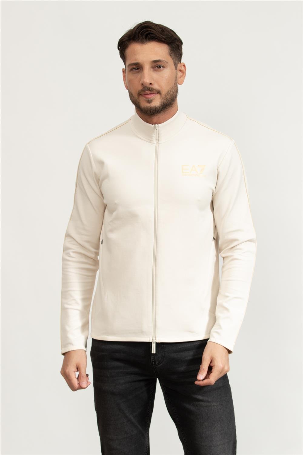 EA7 Erkek Fermuarlı Sweatshirt Çok Renkli