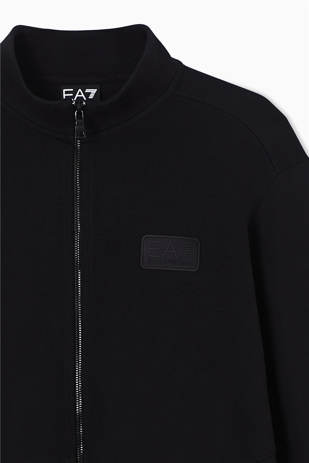 EA7 Erkek Fermuarlı Sweatshirt Siyah