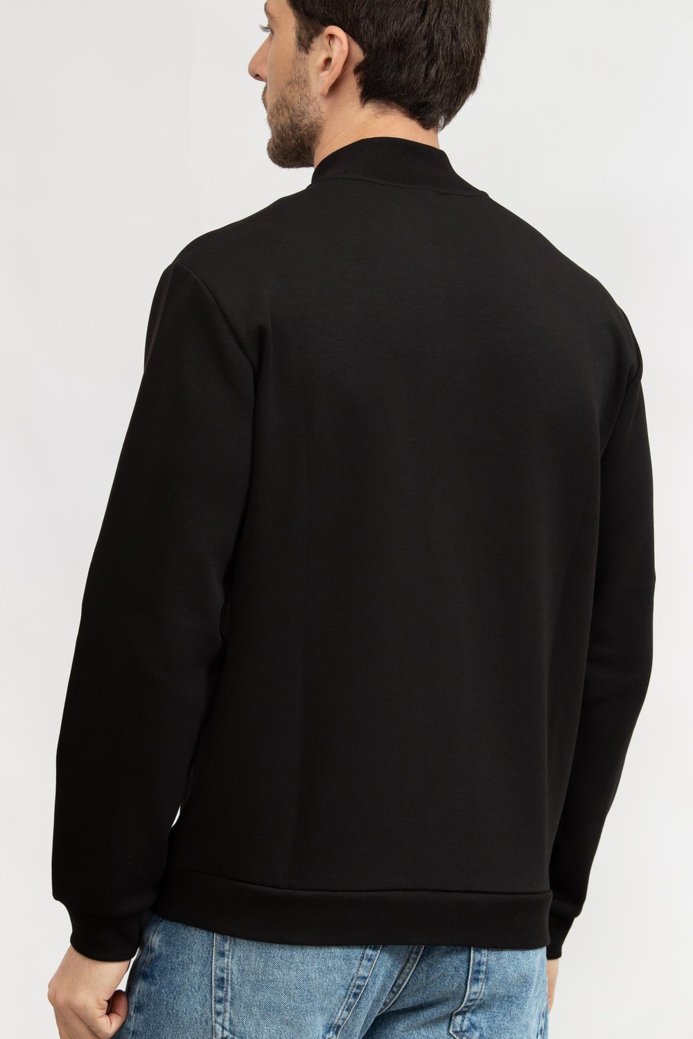 EA7 Erkek Fermuarlı Sweatshirt Siyah
