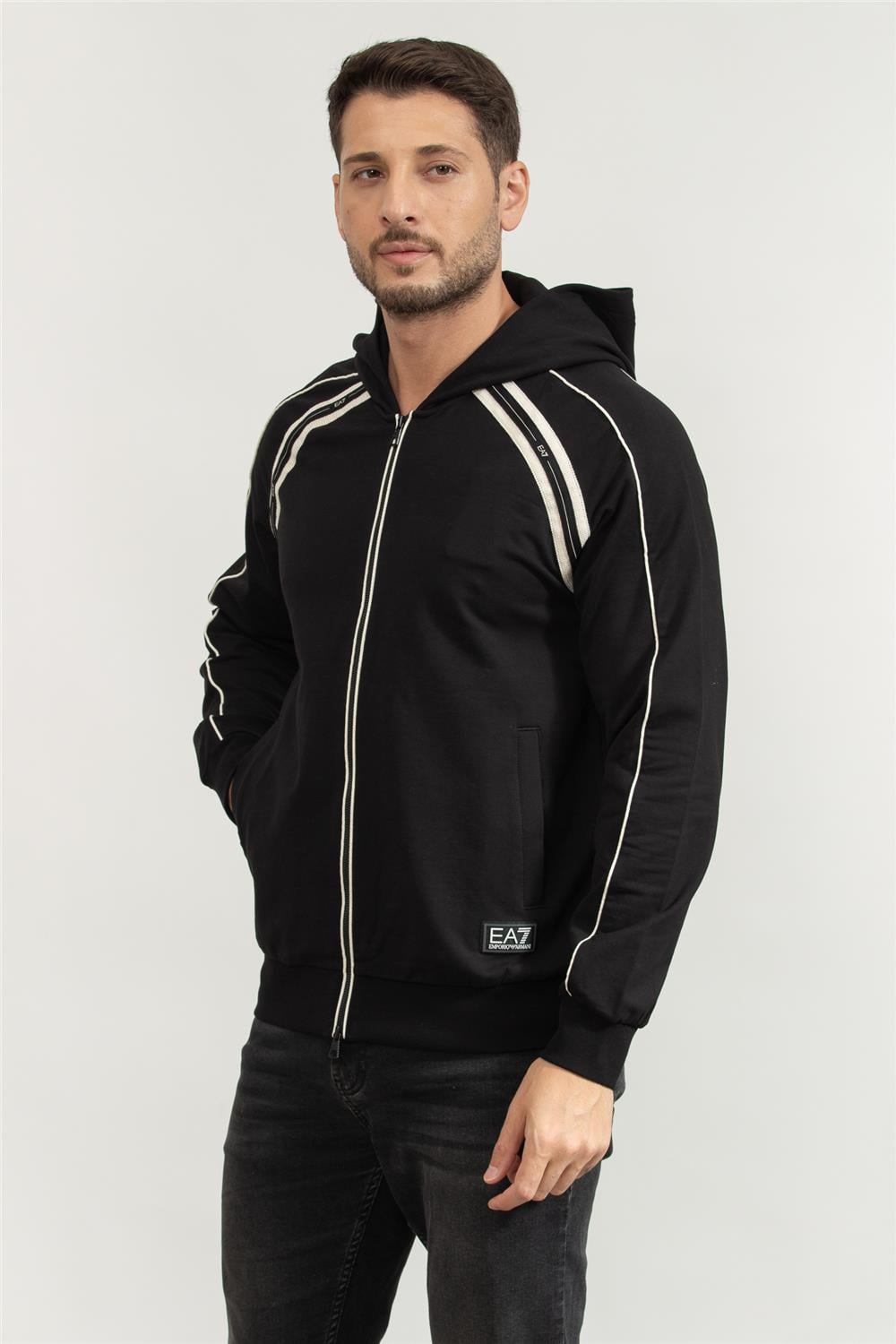 EA7 Erkek Fermuarlı Sweatshirt