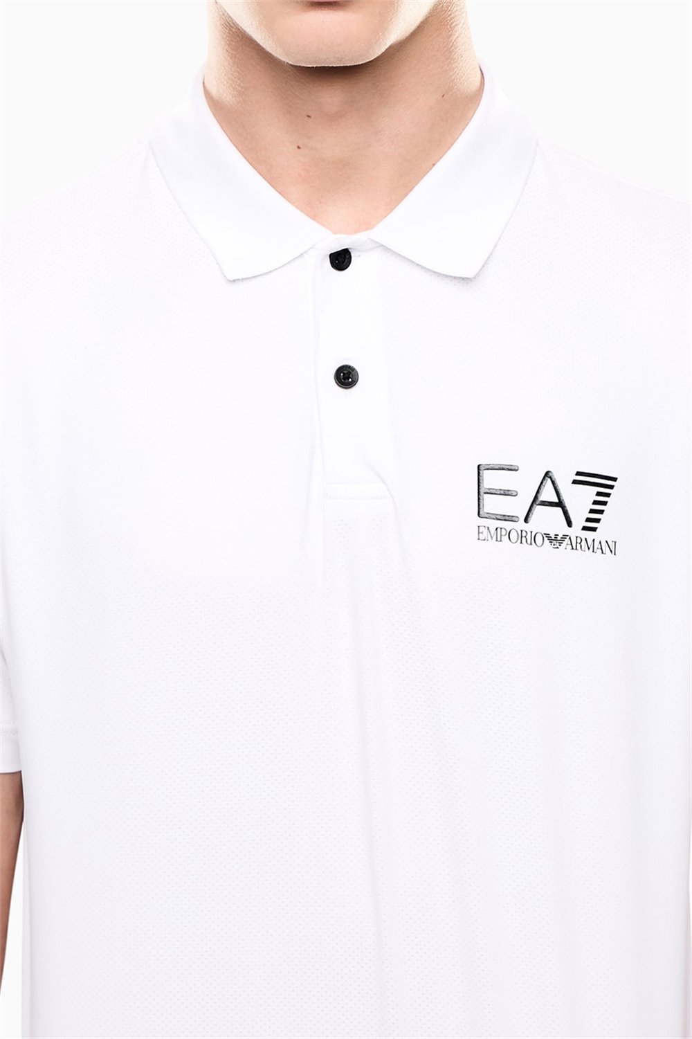 EA7 Erkek Polo Yaka T-Shirt Beyaz