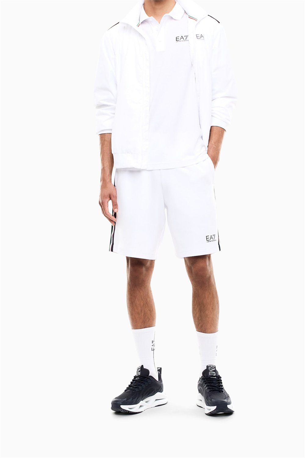 EA7 Erkek Polo Yaka T-Shirt Beyaz