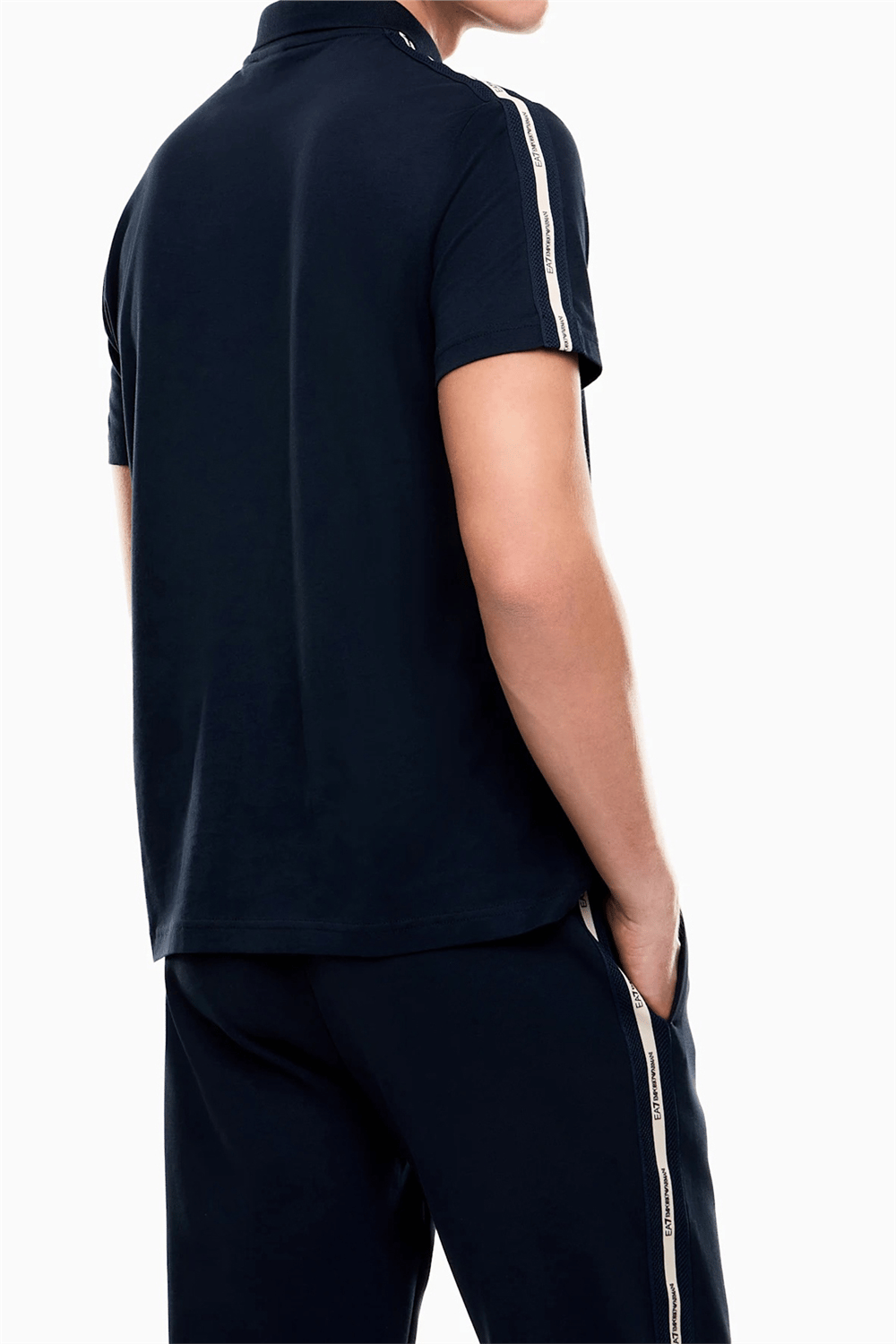 EA7 Erkek Polo Yaka T-Shirt Mavi