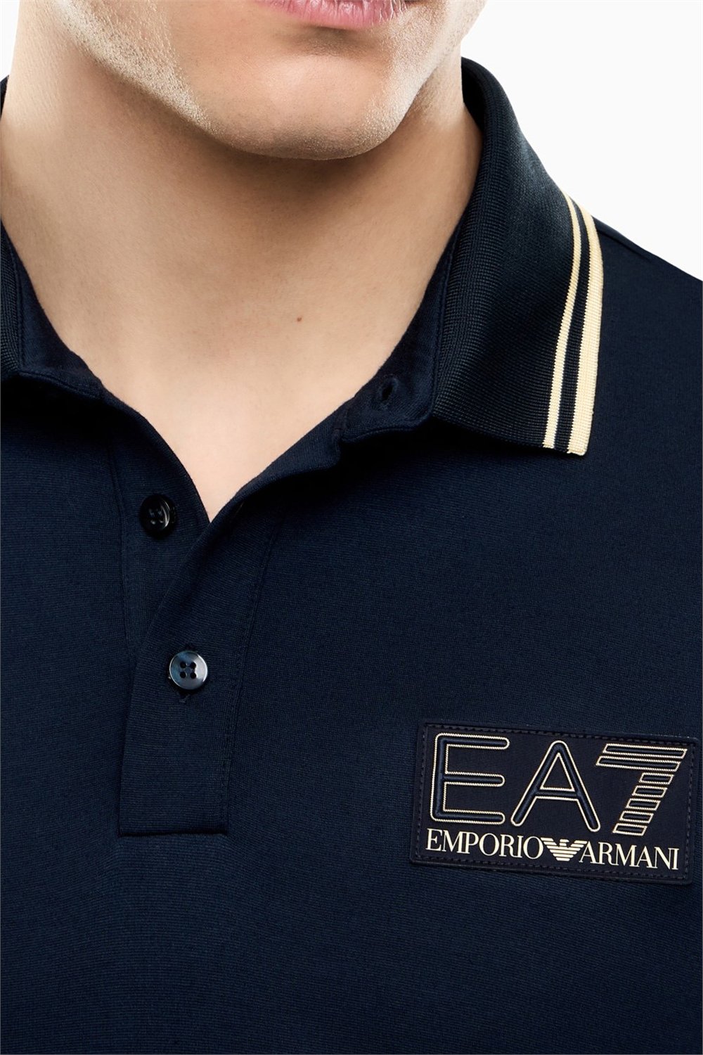 EA7 Erkek Polo Yaka T-Shirt Mavi