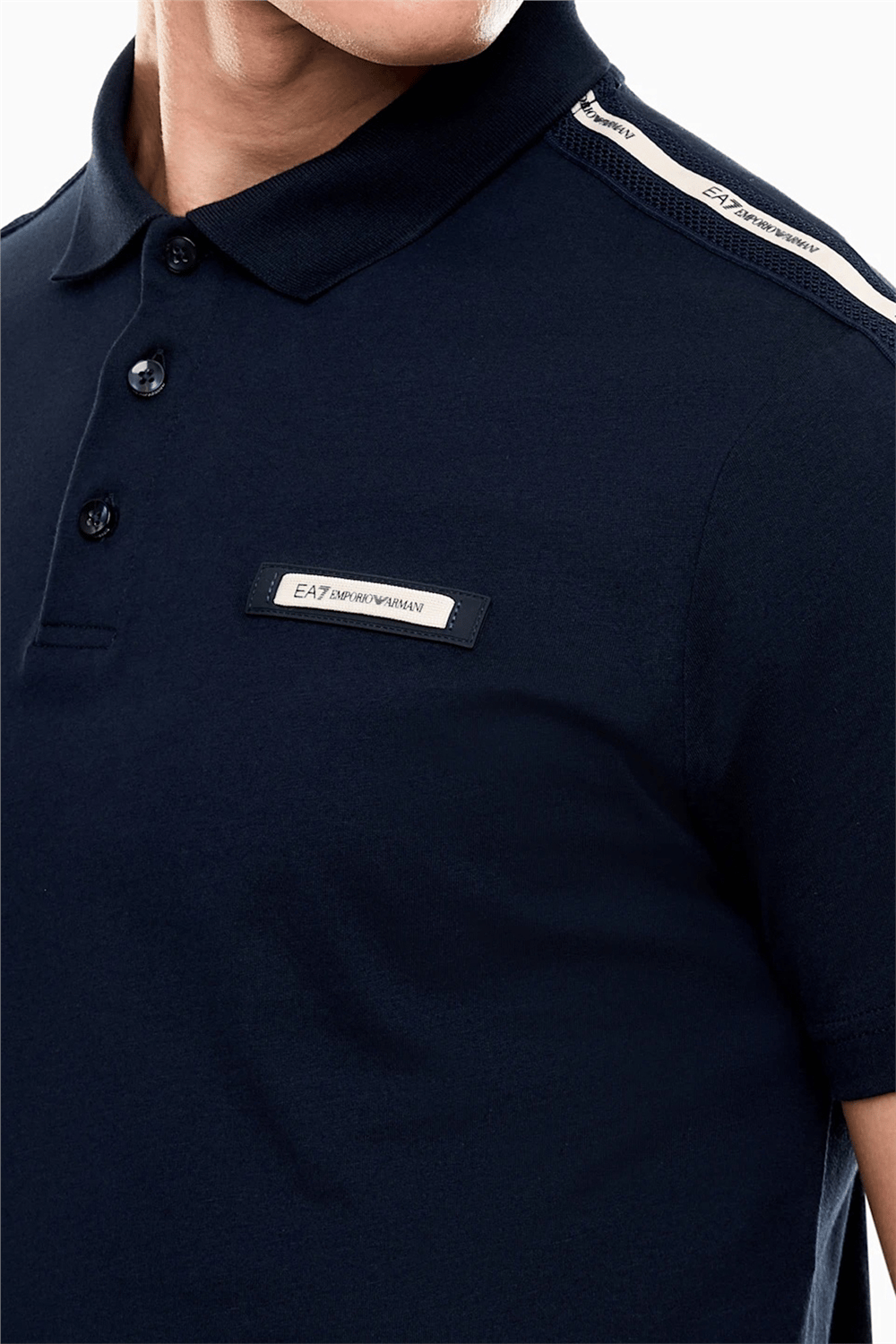 EA7 Erkek Polo Yaka T-Shirt Mavi