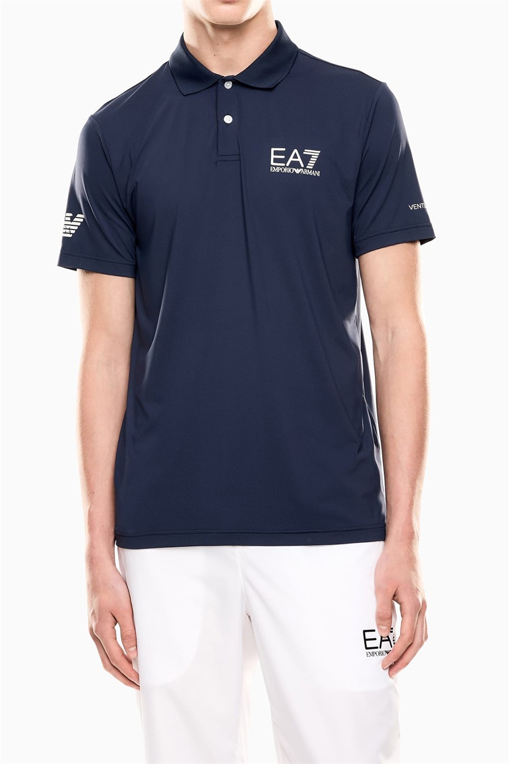 EA7 Erkek Polo Yaka T-Shirt Mavi