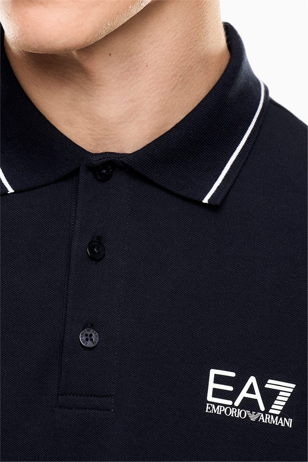 EA7 Erkek Polo Yaka T-Shirt Parlement Mavi