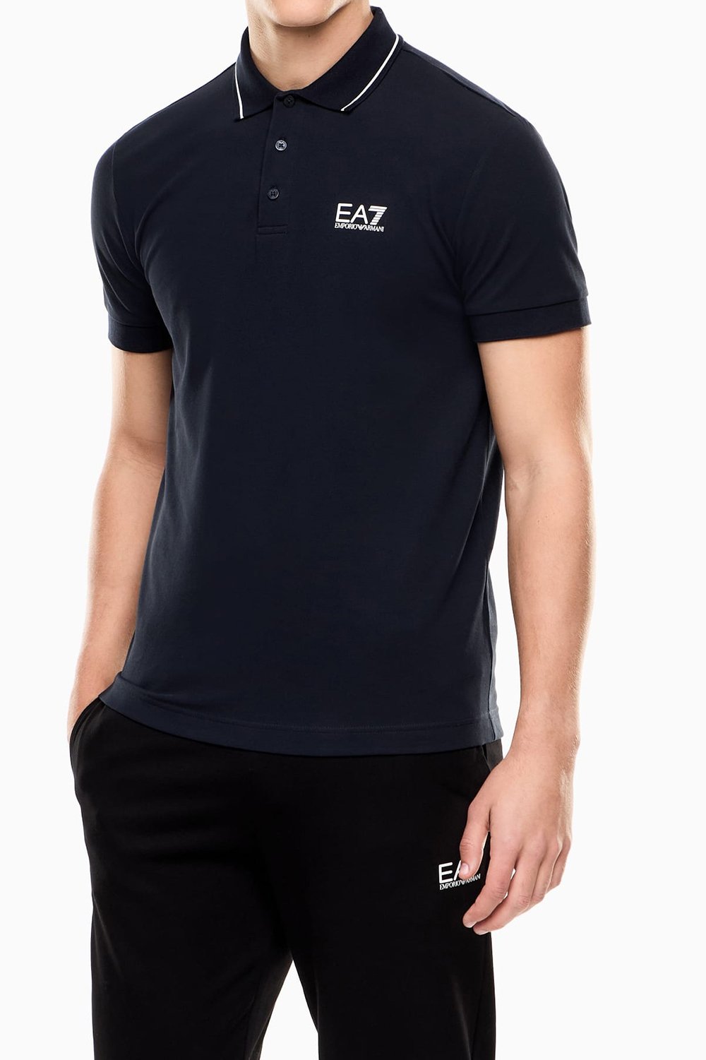 EA7 Erkek Polo Yaka T-Shirt Parlement Mavi