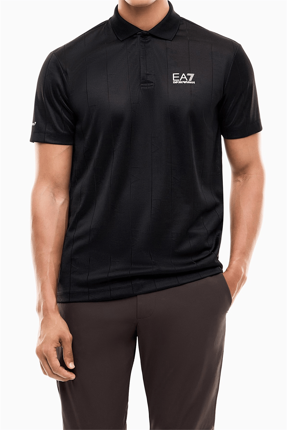 EA7 Erkek Polo Yaka T-Shirt Siyah