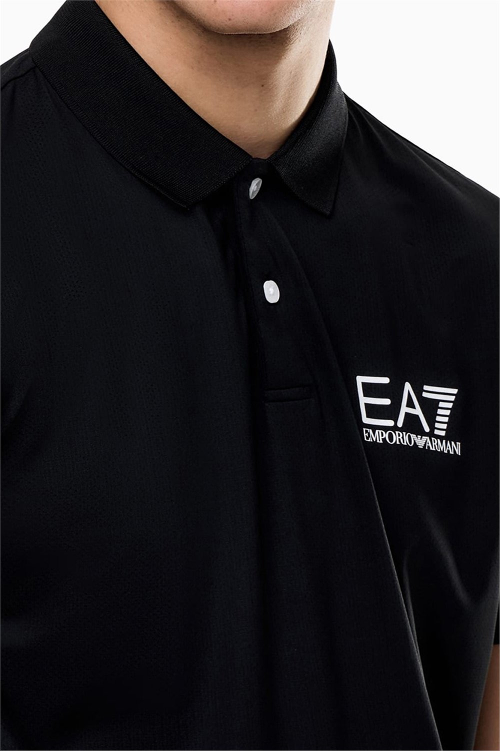 EA7 Erkek Polo Yaka T-Shirt Siyah