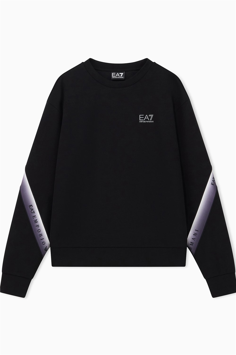 EA7 Kadın Bisiklet Yaka Sweatshirt Siyah