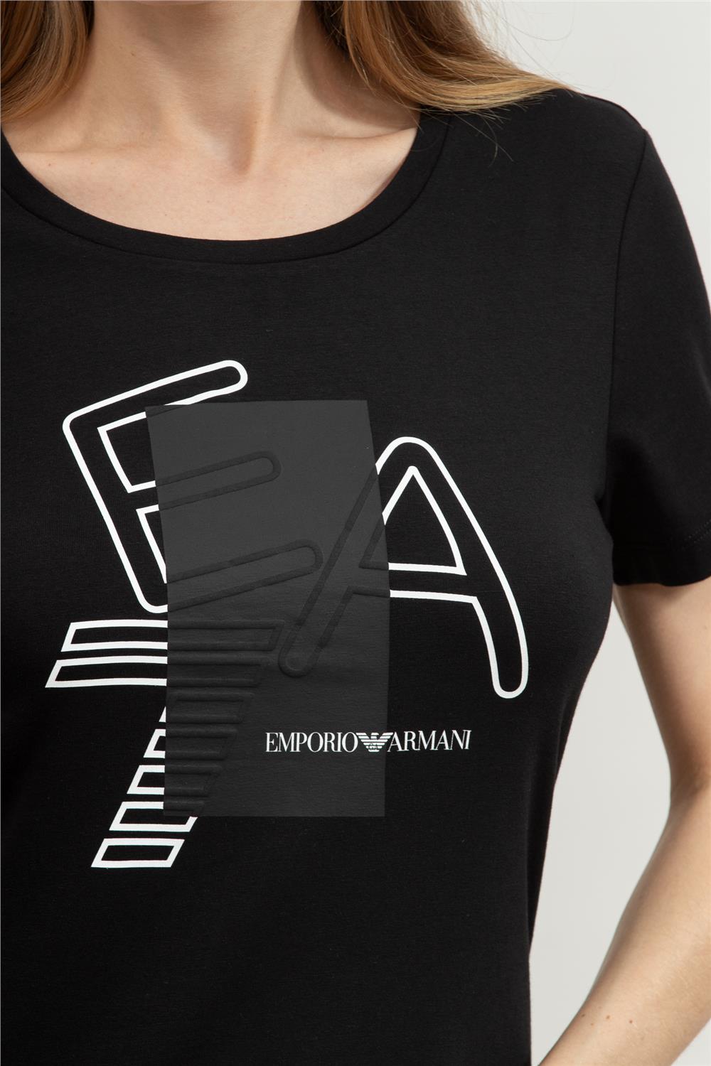 EA7 Kadın Bisiklet Yaka T-Shirt