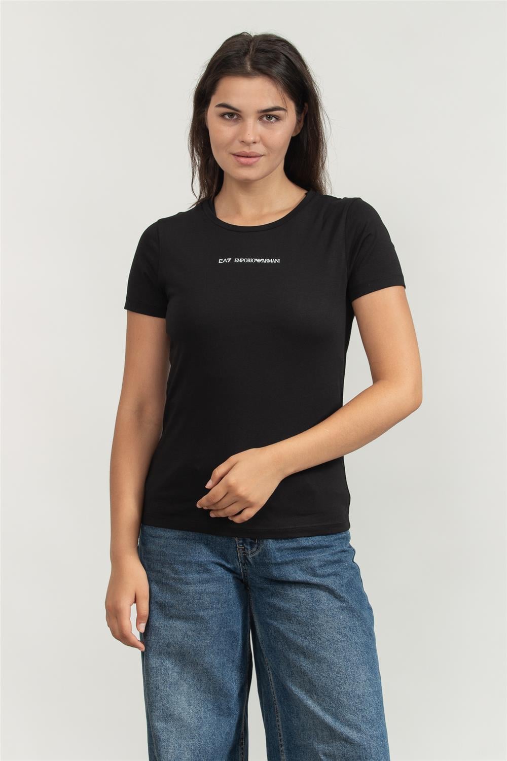 EA7 Kadın Bisiklet Yaka T-Shirt