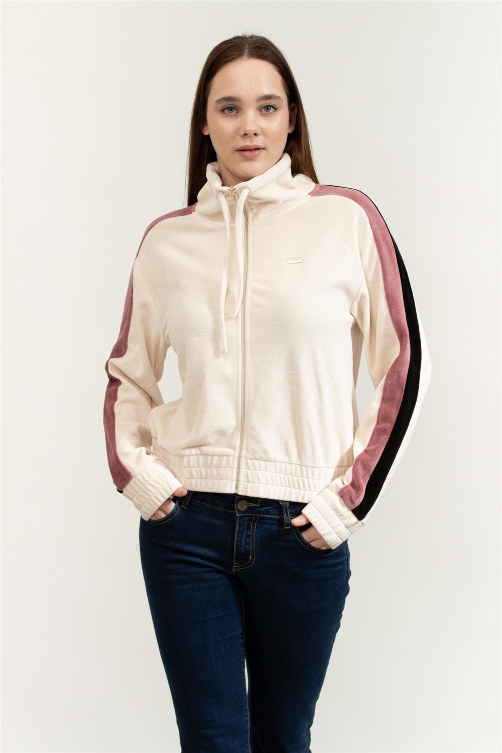 EA7 Kadın Fermuarlı Sweatshirt Pembe