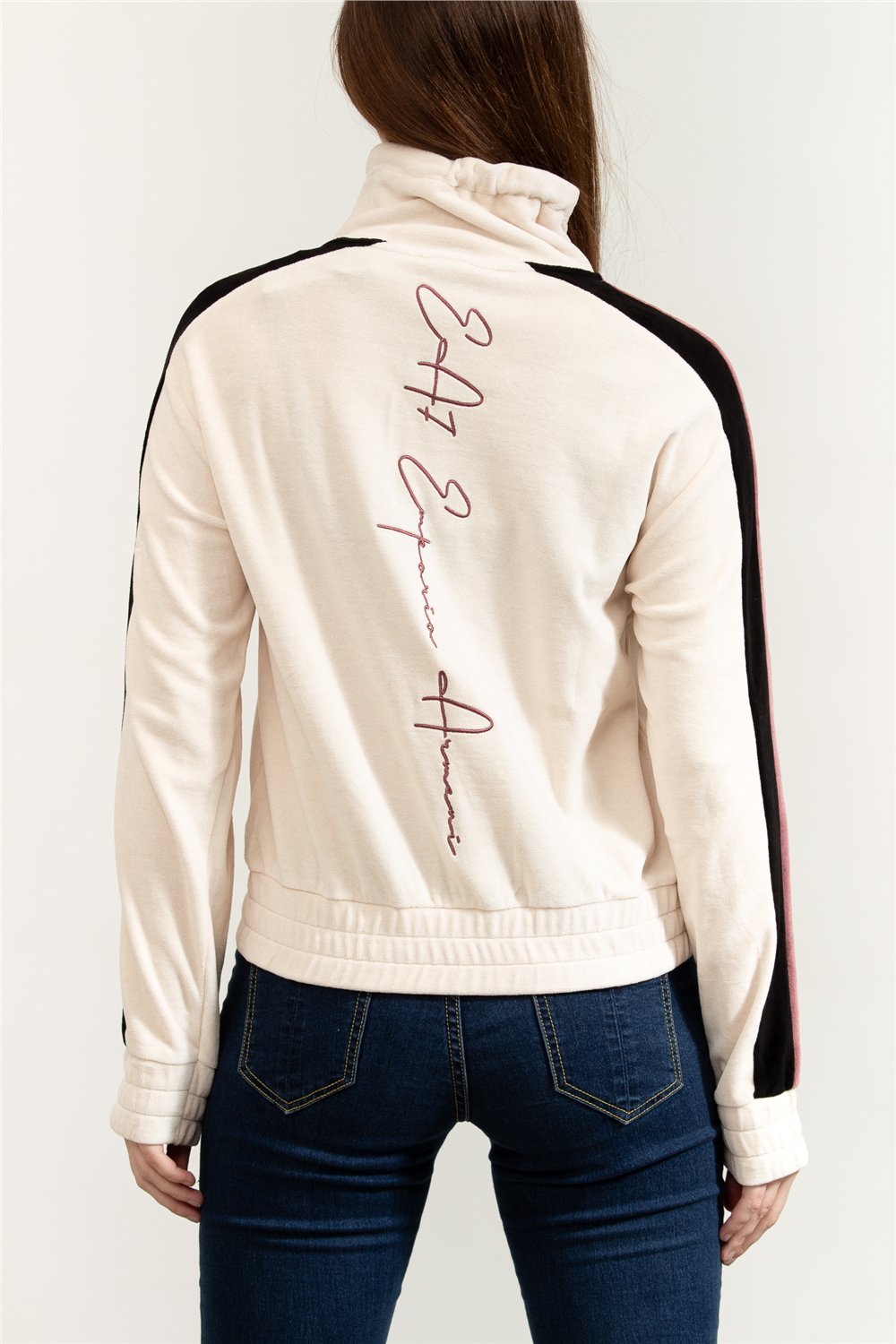 EA7 Kadın Fermuarlı Sweatshirt Pembe