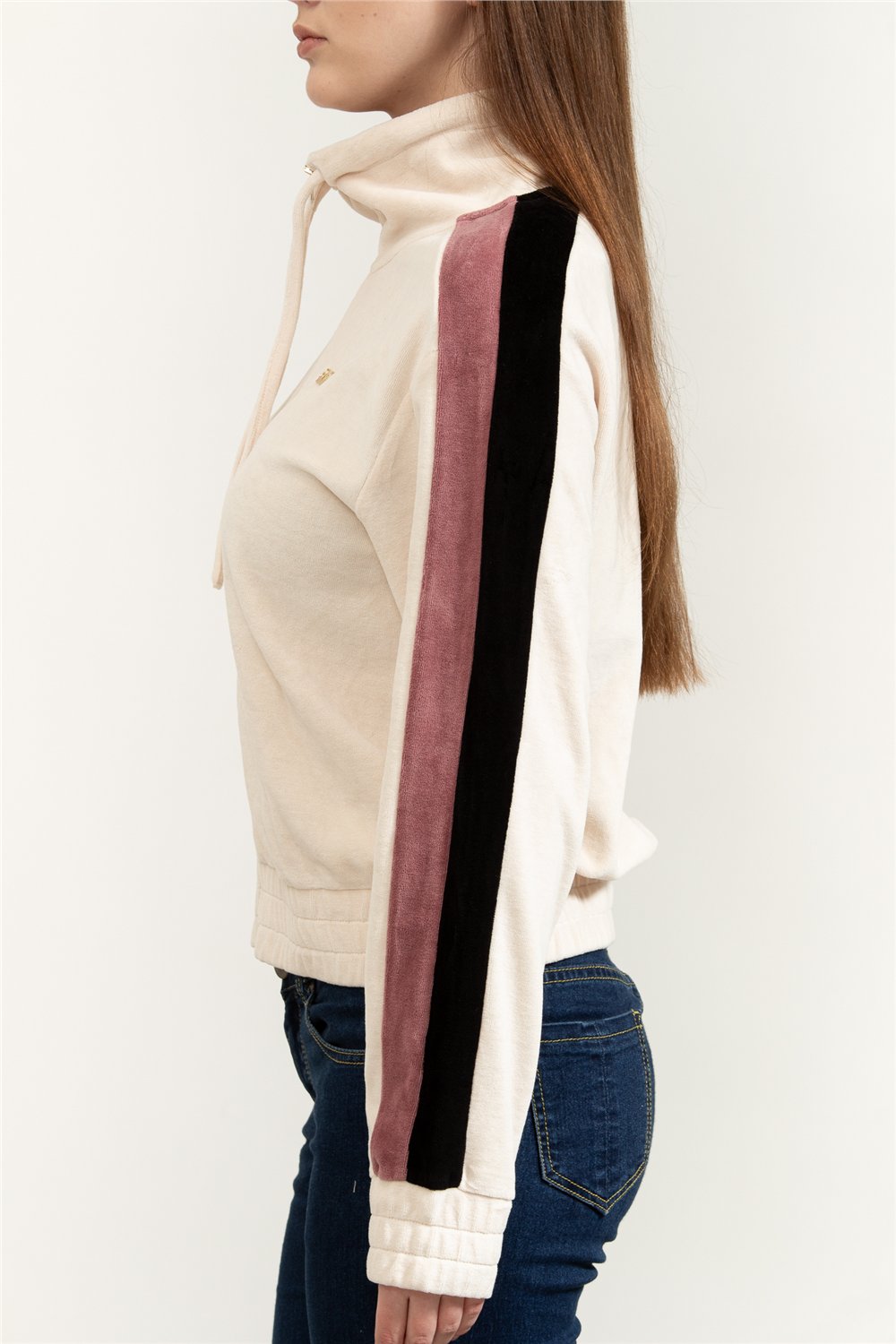 EA7 Kadın Fermuarlı Sweatshirt Pembe
