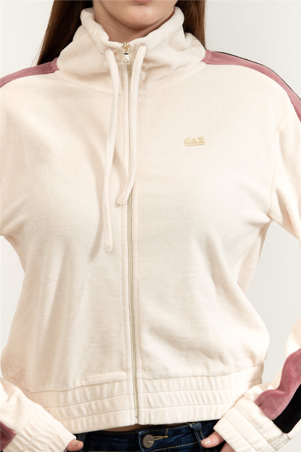 EA7 Kadın Fermuarlı Sweatshirt Pembe