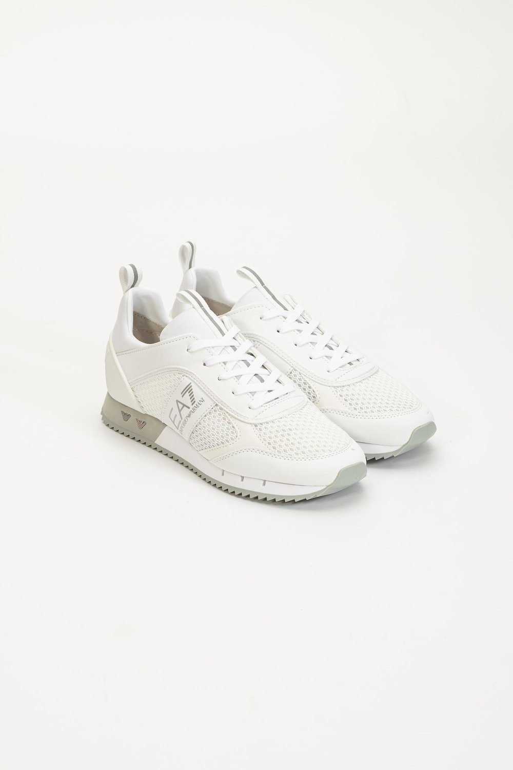 EA7 Black And White 10Th Anniversary Sneakers Beyaz