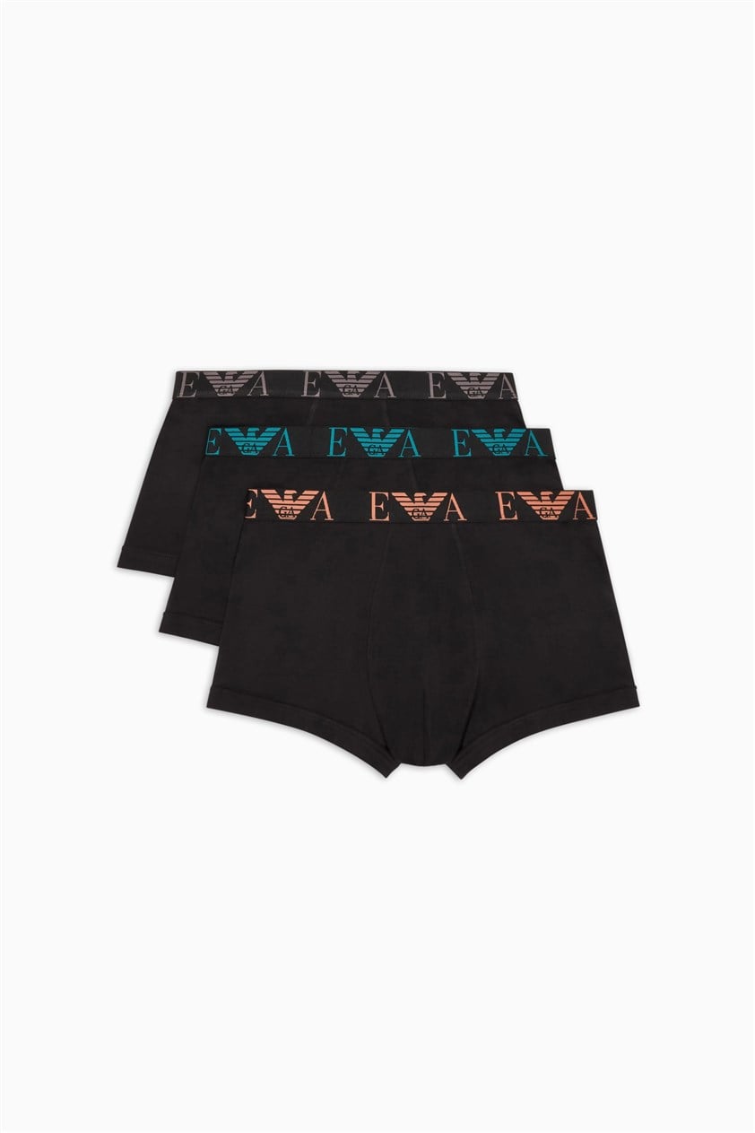 Emporio Armani Erkek 3lü Boxer Siyah