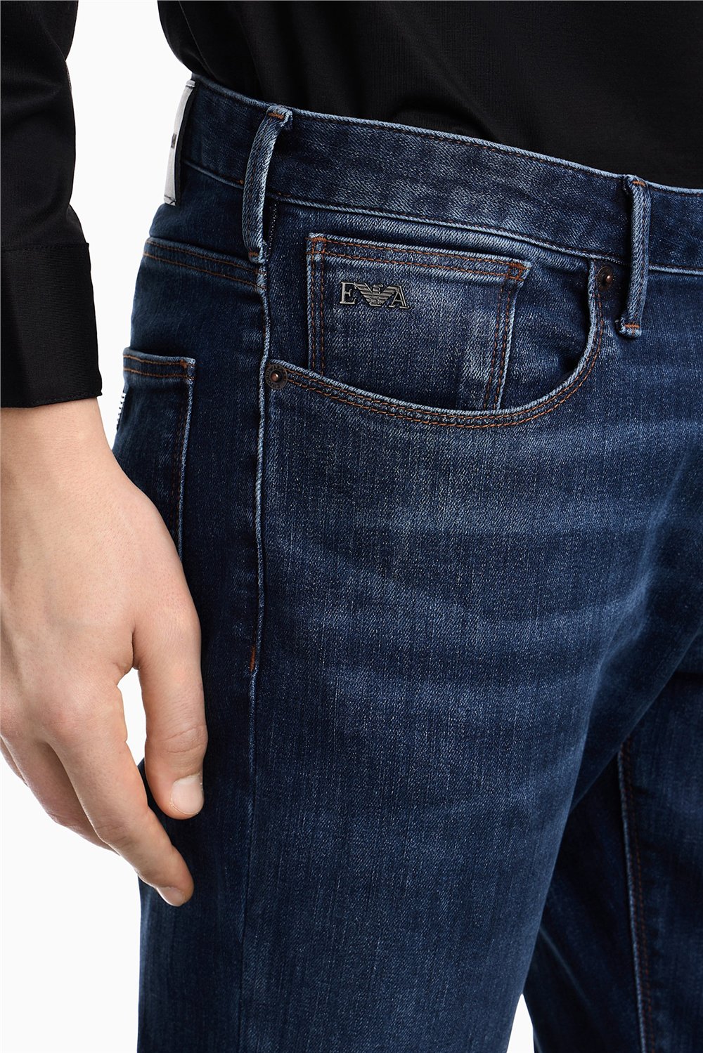 Emporio Armani Erkek 5 Cepli Pantolon İndigo Mavi