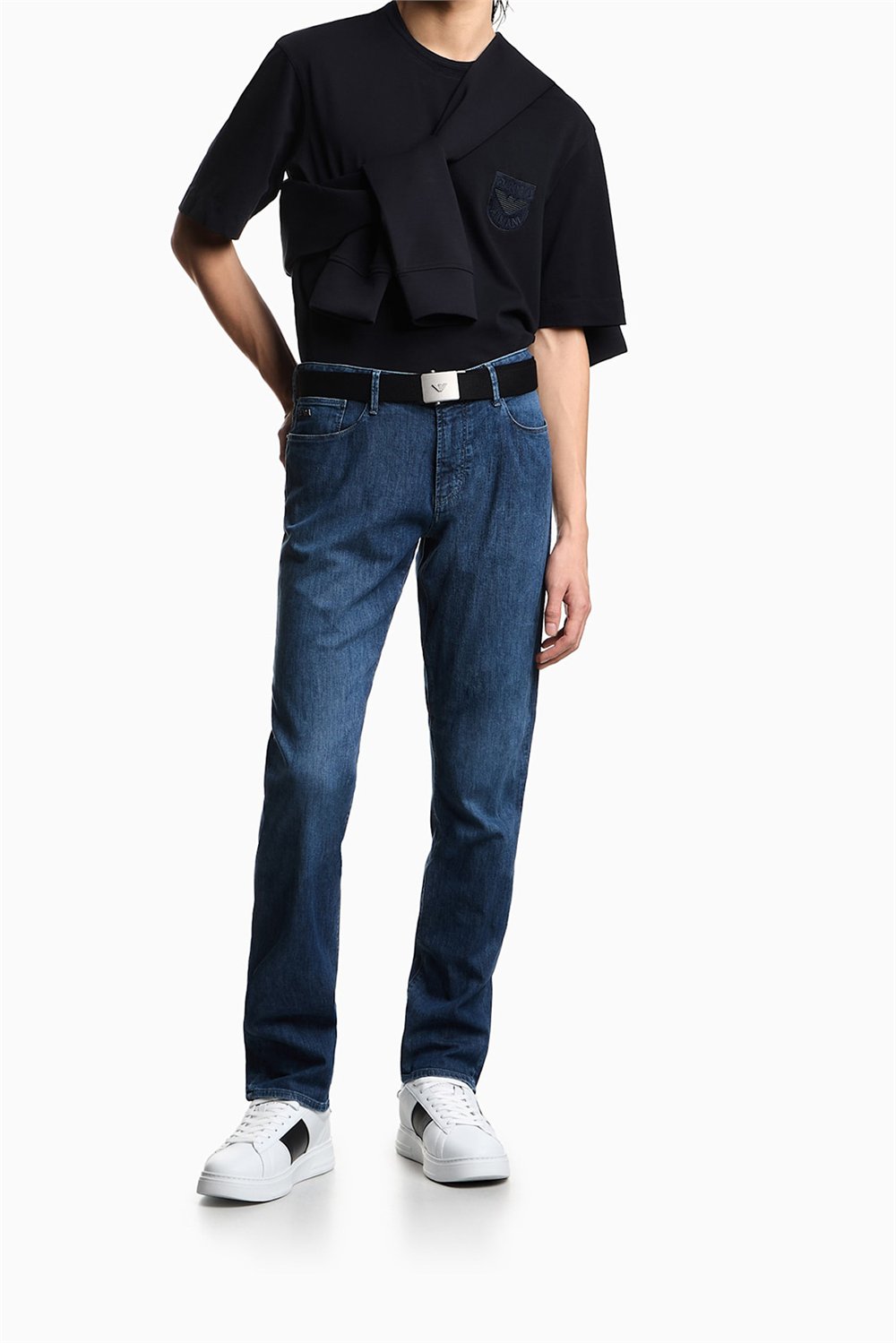 Emporio Armani Erkek 5 Cepli Pantolon Açık Mavi