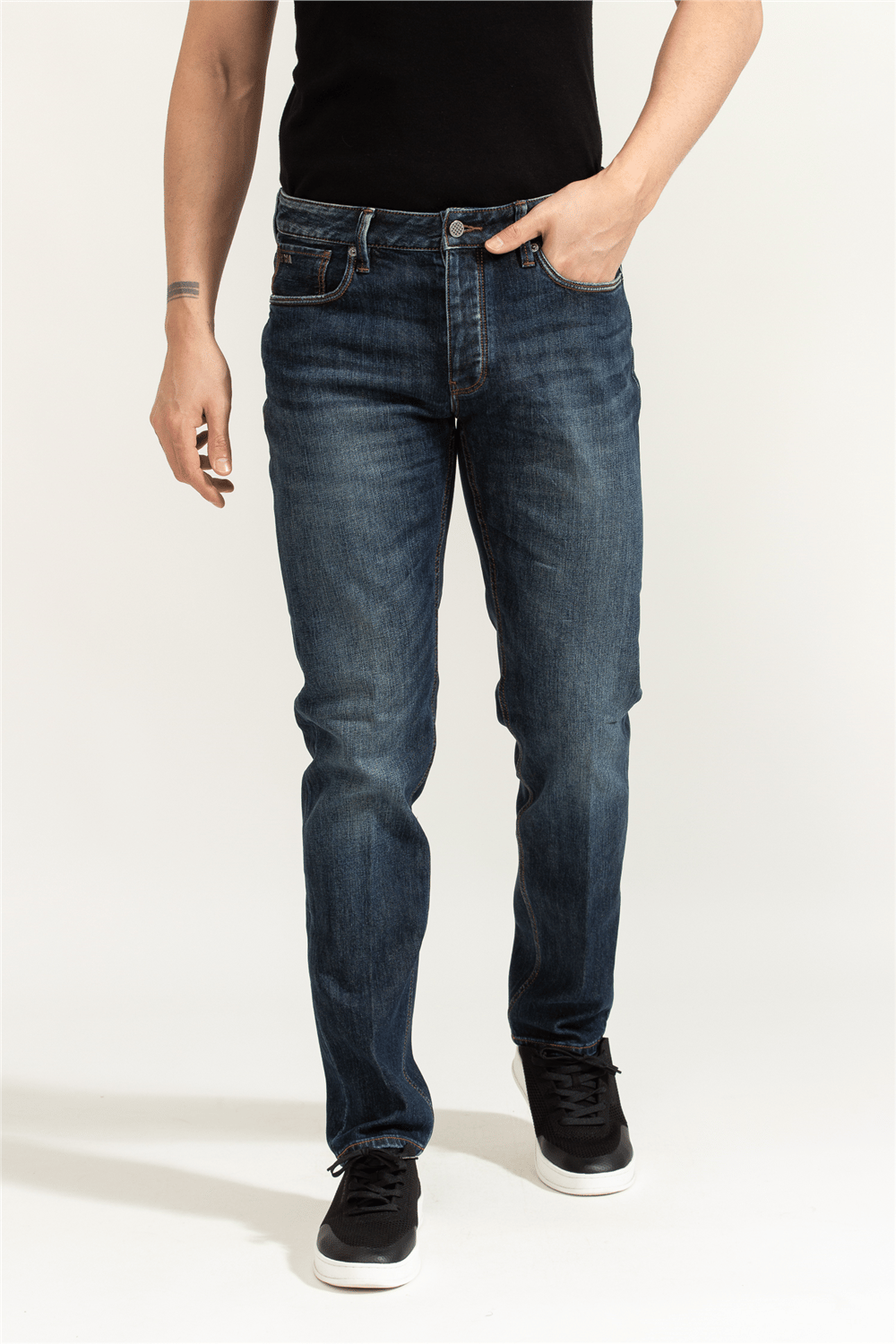 Emporio Armani Erkek 5 Cepli Pantolon İndigo Mavi