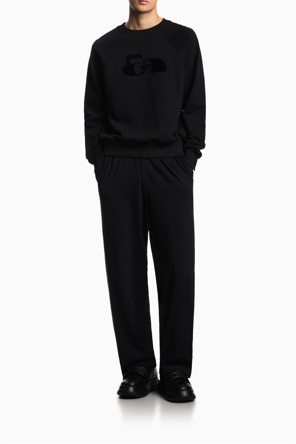 Emporio Armani Erkek Bisiklet Yaka Sweatshirt Siyah