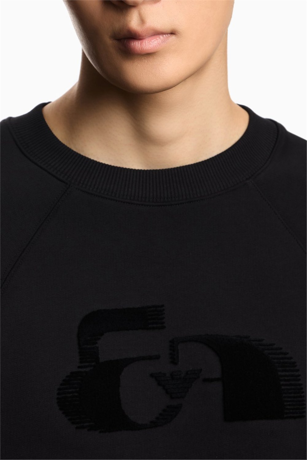 Emporio Armani Erkek Bisiklet Yaka Sweatshirt Siyah