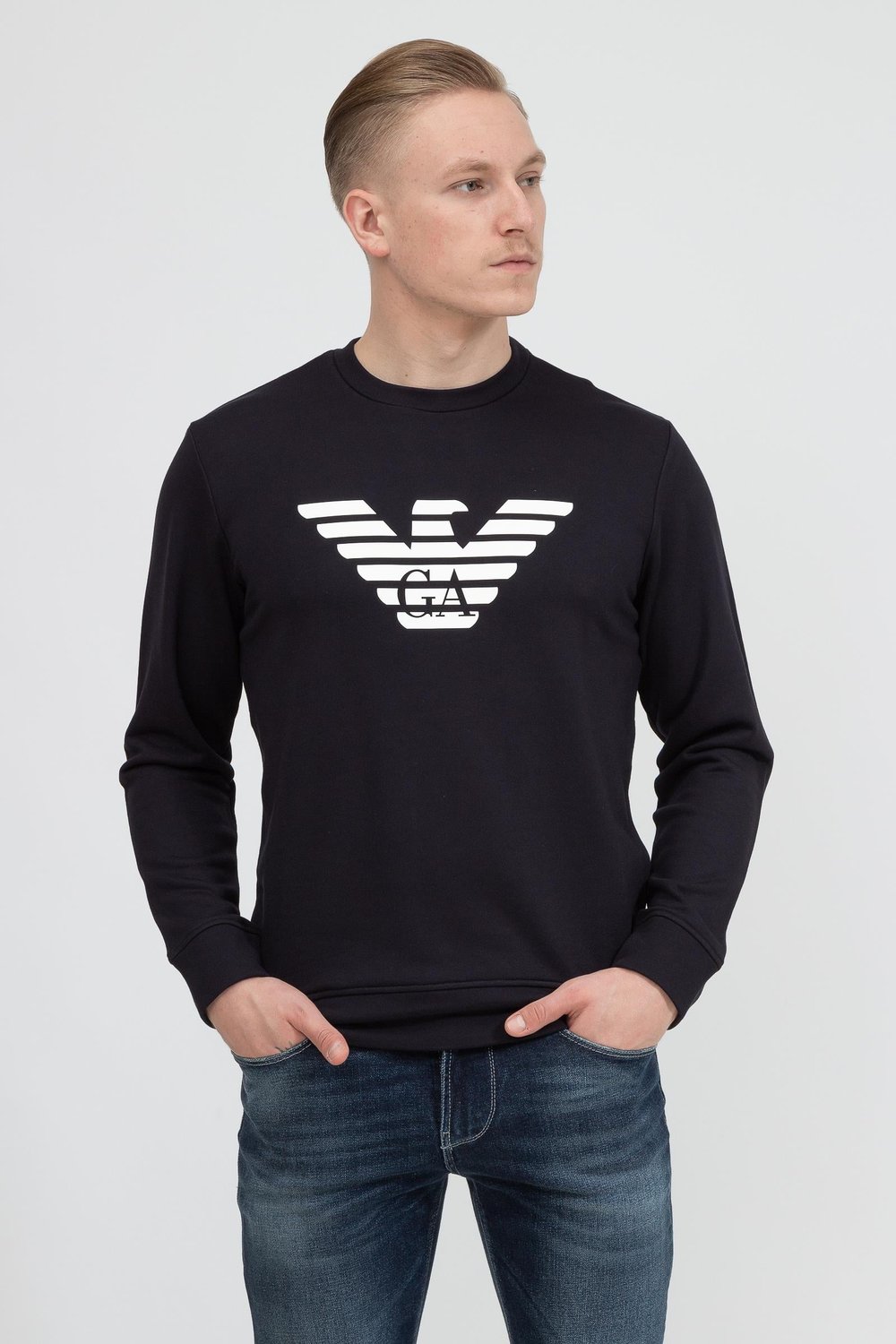 Emporio Armani Erkek Bisiklet Yaka Sweat Lacivert
