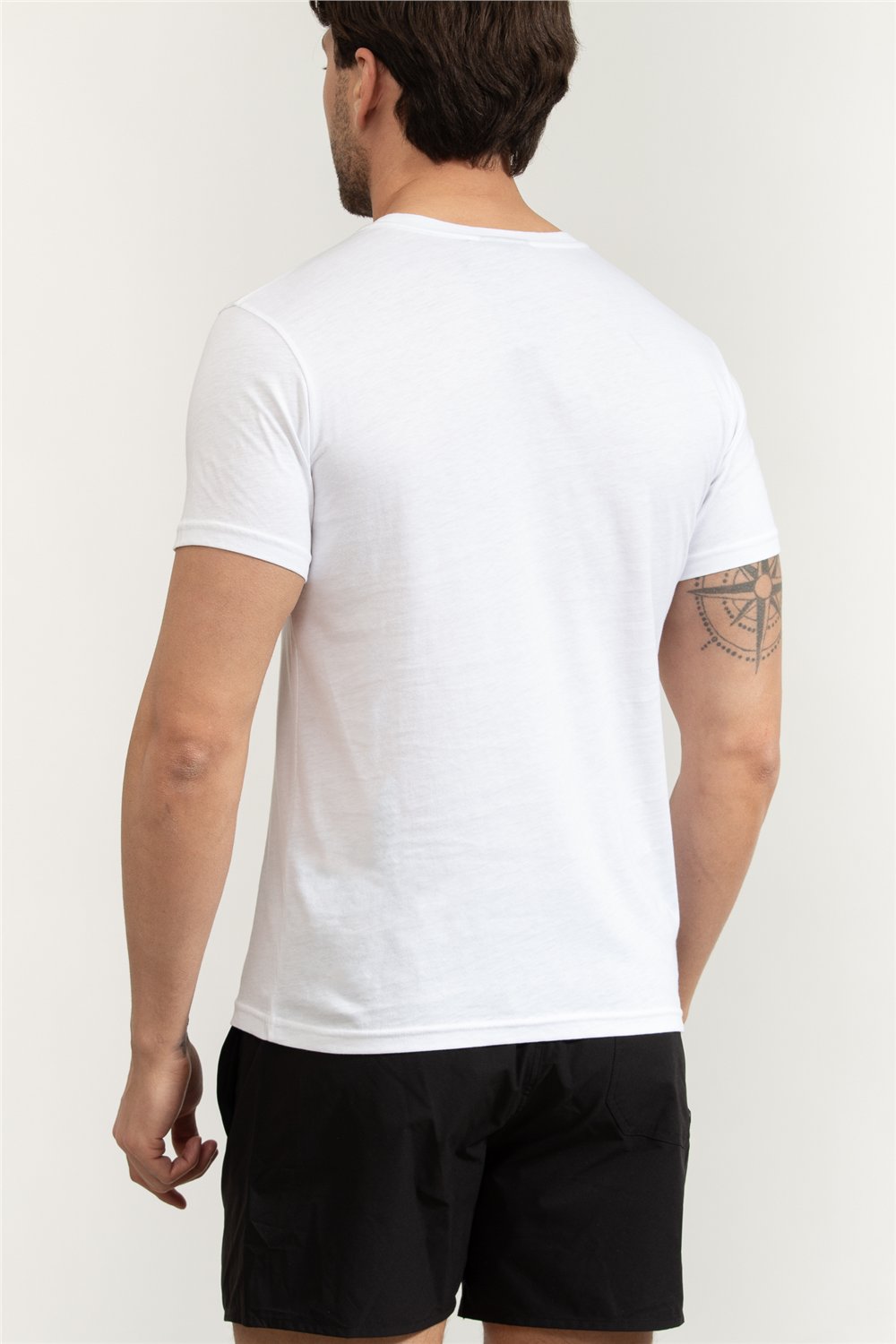 Emporio Armani Erkek Bisiklet Yaka T-Shirt Beyaz