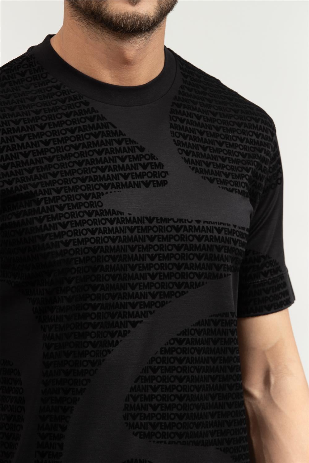 Emporio Armani Erkek Bisiklet Yaka T-Shirt Siyah