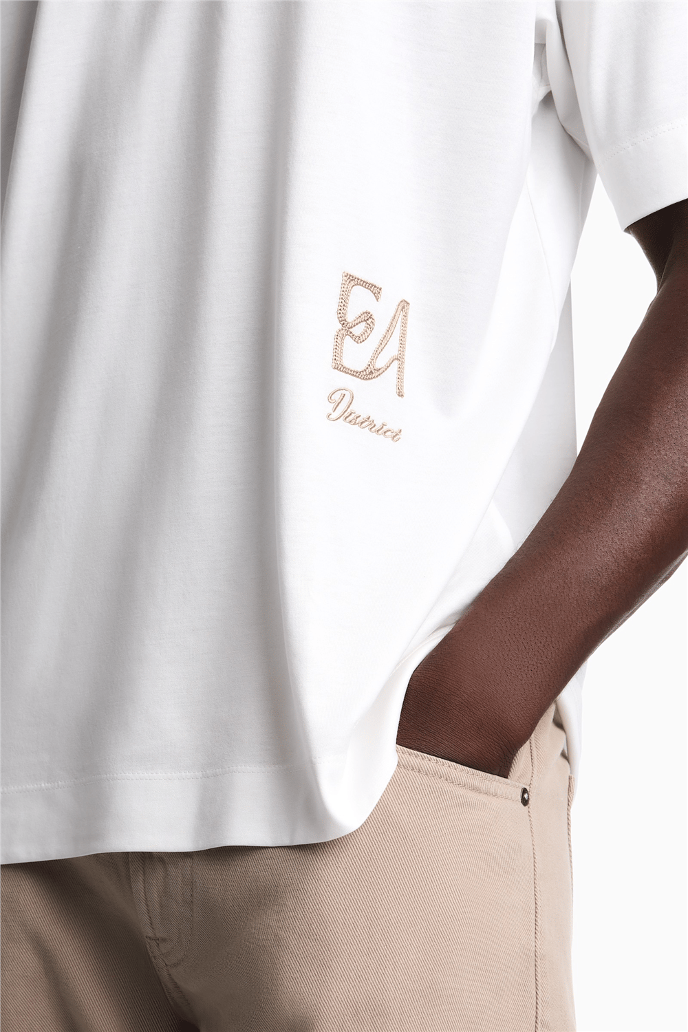 Emporio Armani Erkek Bisiklet Yaka T-Shirt Beyaz