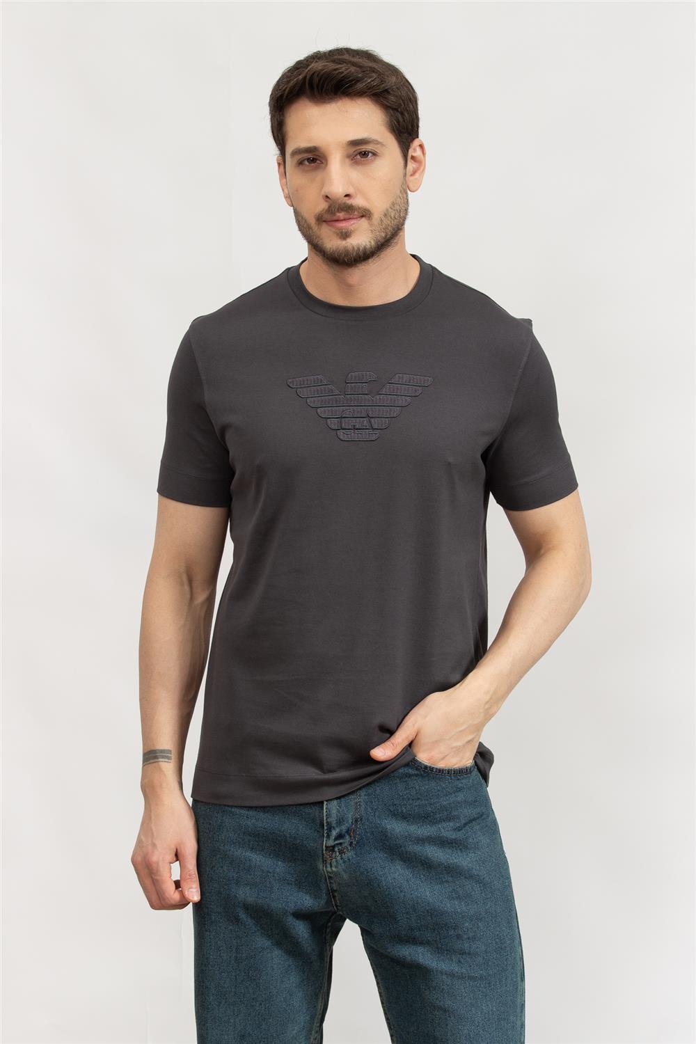 Emporio Armani Erkek Bisiklet Yaka T-Shirt Çok Renkli