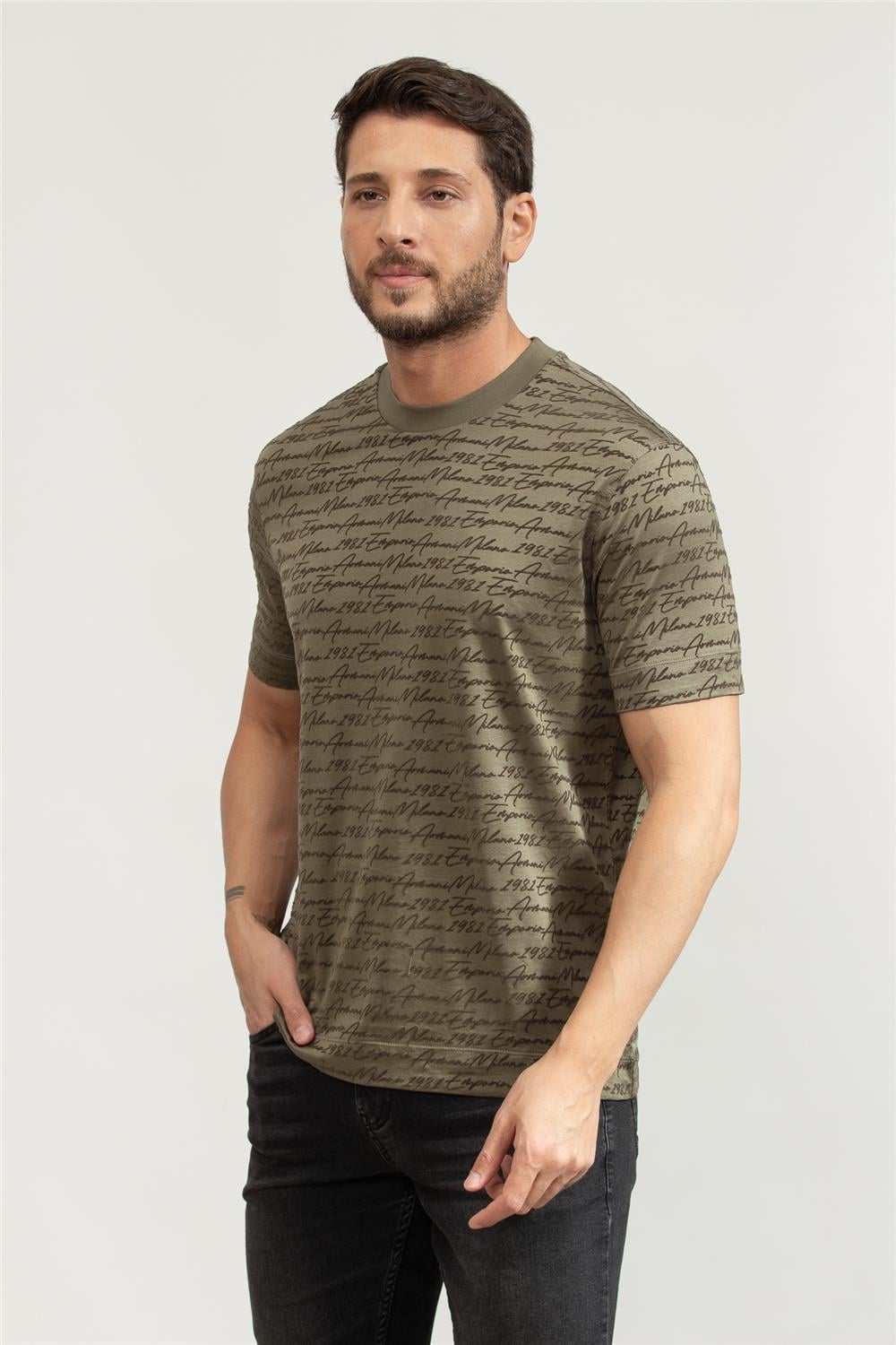 Emporio Armani Erkek Bisiklet Yaka T-Shirt Çok Renkli