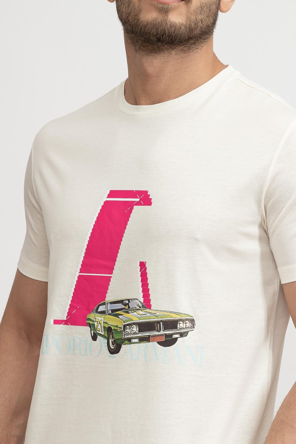 Emporio Armani Erkek Bisiklet Yaka T-Shirt Beyaz