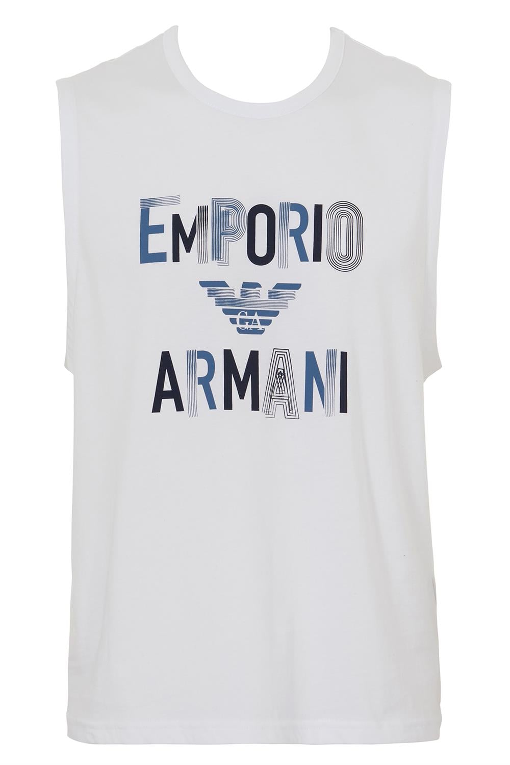 Emporio Armani Erkek Bisiklet Yaka T-Shirt Beyaz