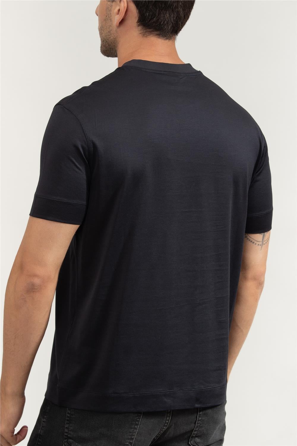 Emporio Armani Erkek Bisiklet Yaka T-Shirt Lacivert