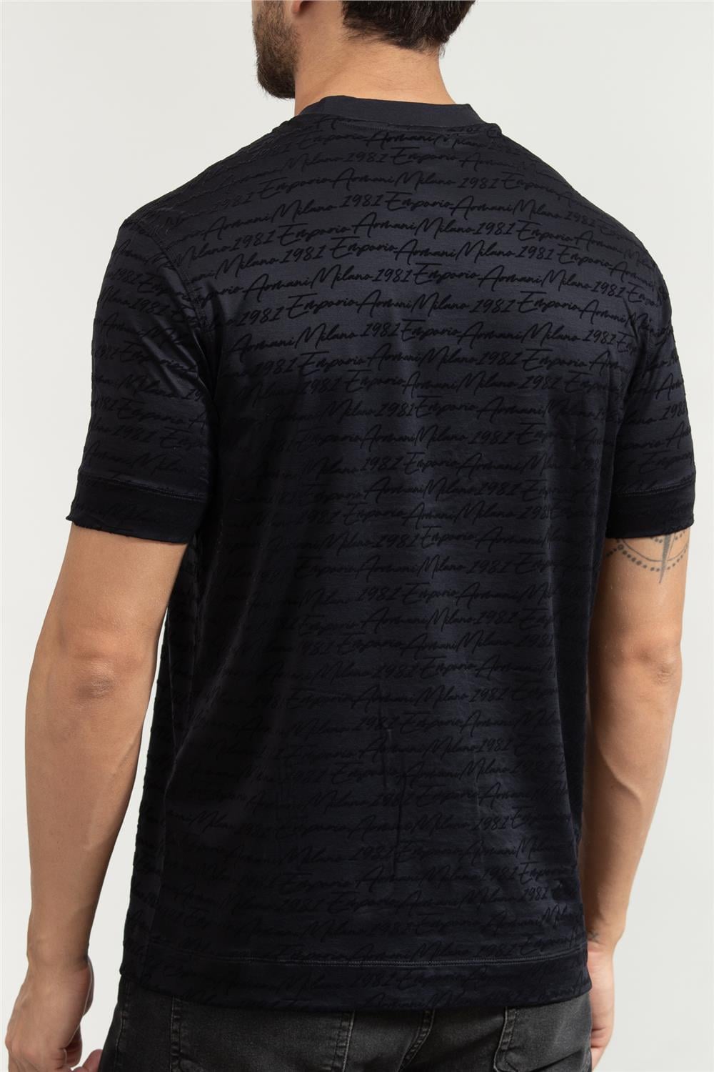 Emporio Armani Erkek Bisiklet Yaka T-Shirt Lacivert