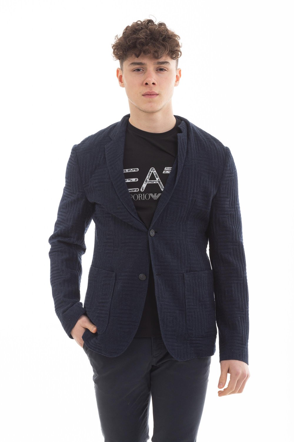Emporio Armani Erkek Blazer Ceket Mavi