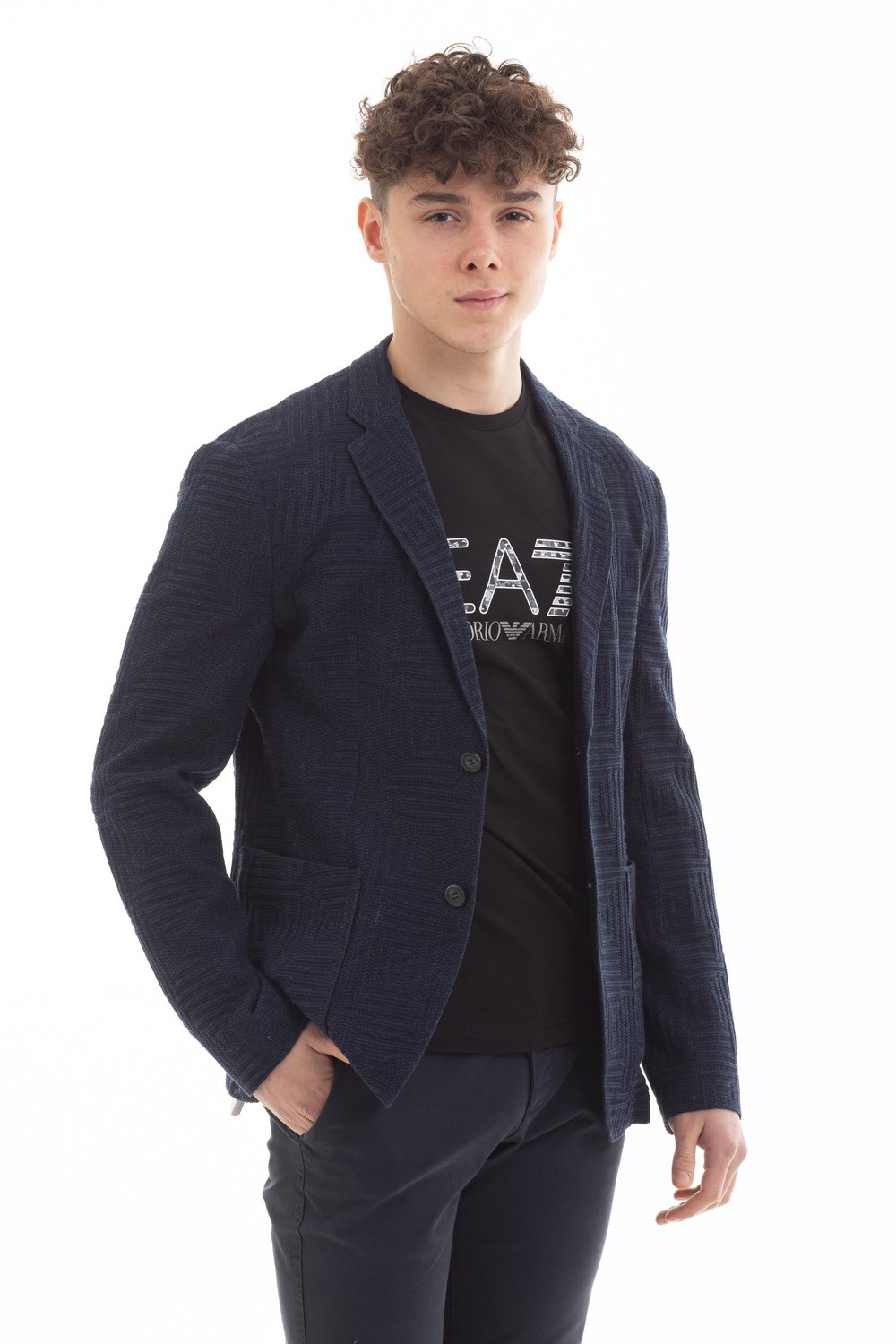 Emporio Armani Erkek Blazer Ceket Mavi