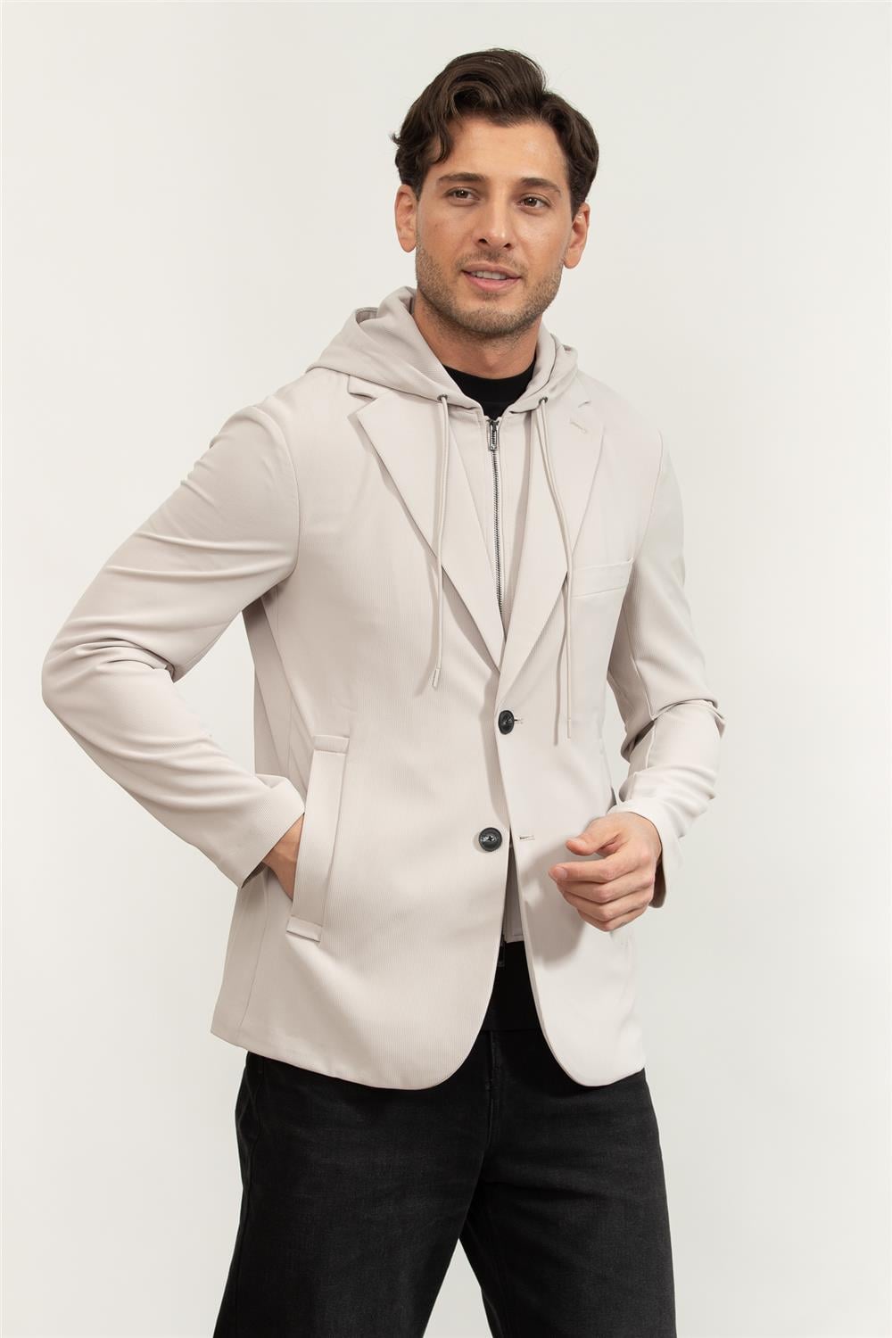 Emporio Armani Erkek Blazer Ceket Gümüş