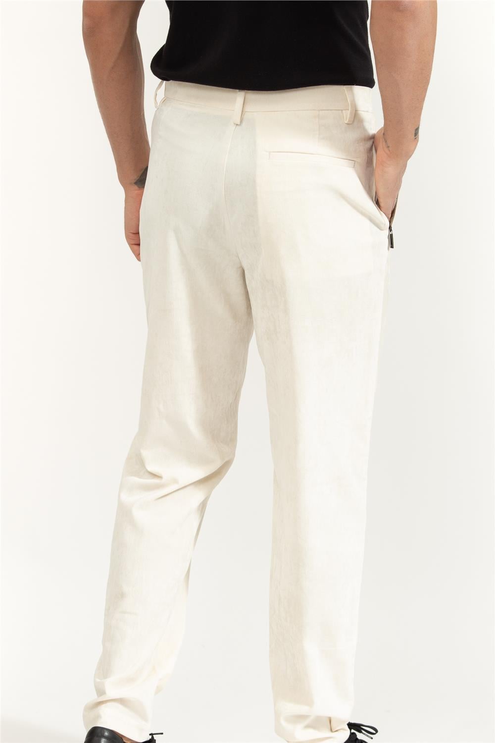 Emporio Armani Erkek Chino Pantolon Kırık Beyaz