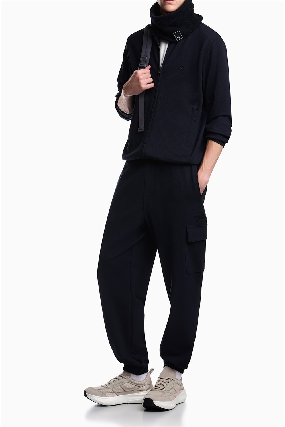 Emporio Armani Erkek Fermuarlı Sweatshirt Lacivert