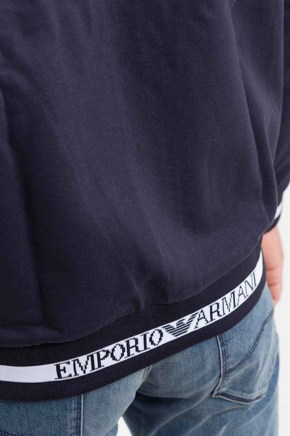 Emporio Armani Erkek Fermuarlı Sweatshirt Lacivert