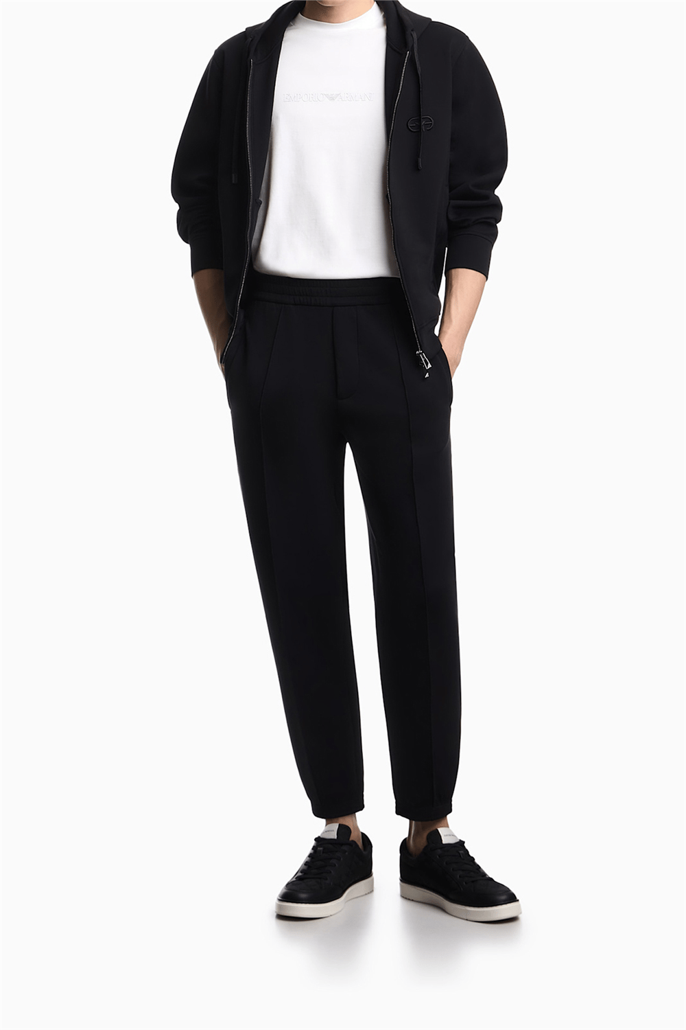 Emporio Armani Erkek Fermuarlı Sweatshirt Siyah