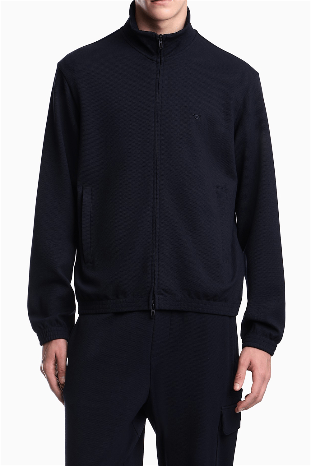 Emporio Armani Erkek Fermuarlı Sweatshirt Lacivert