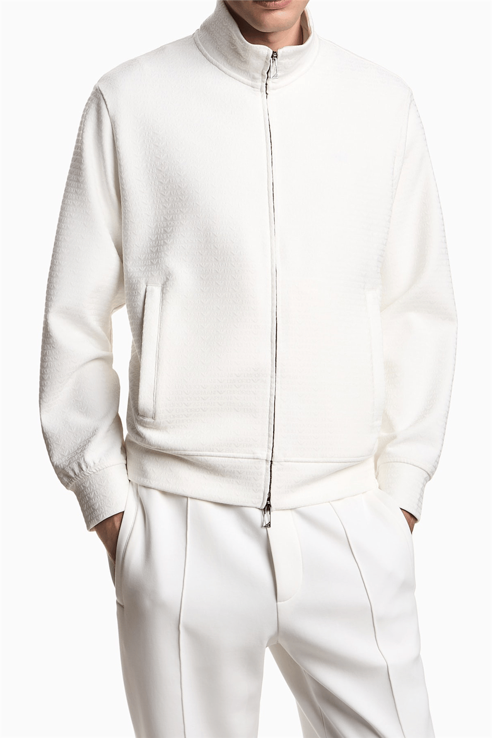 Emporio Armani Erkek Fermuarlı Sweatshirt Çok Renkli