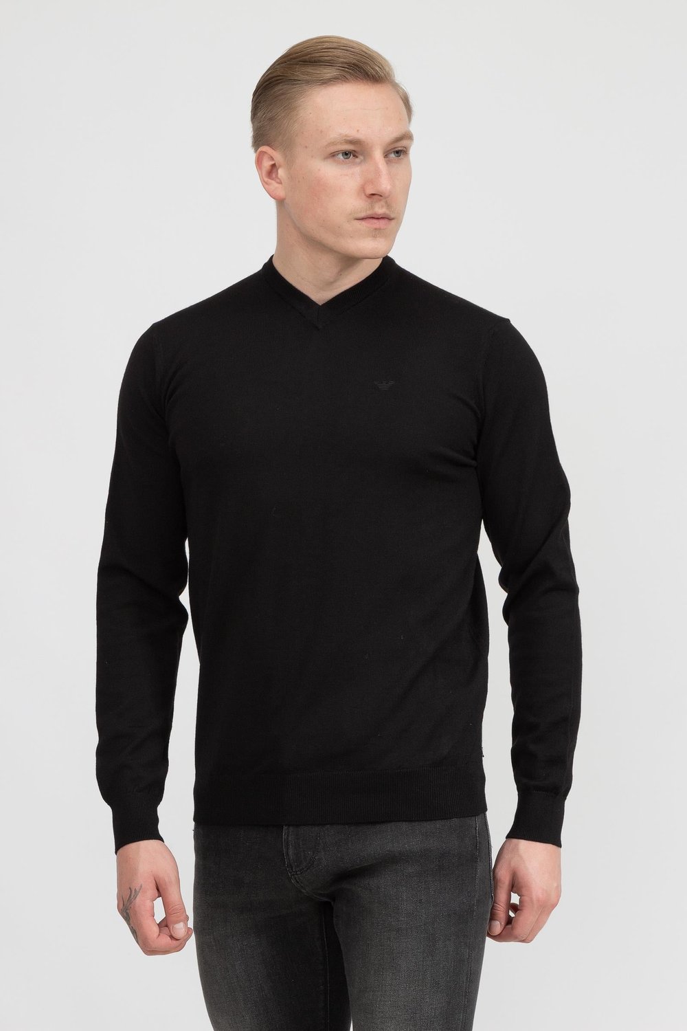 Emporio Armani Erkek Kazak Siyah