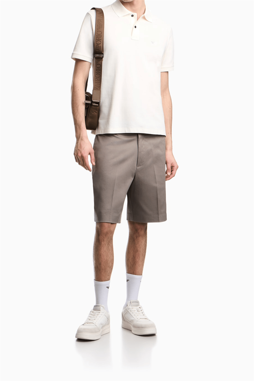 Emporio Armani Erkek Polo Yaka T-Shirt Krem